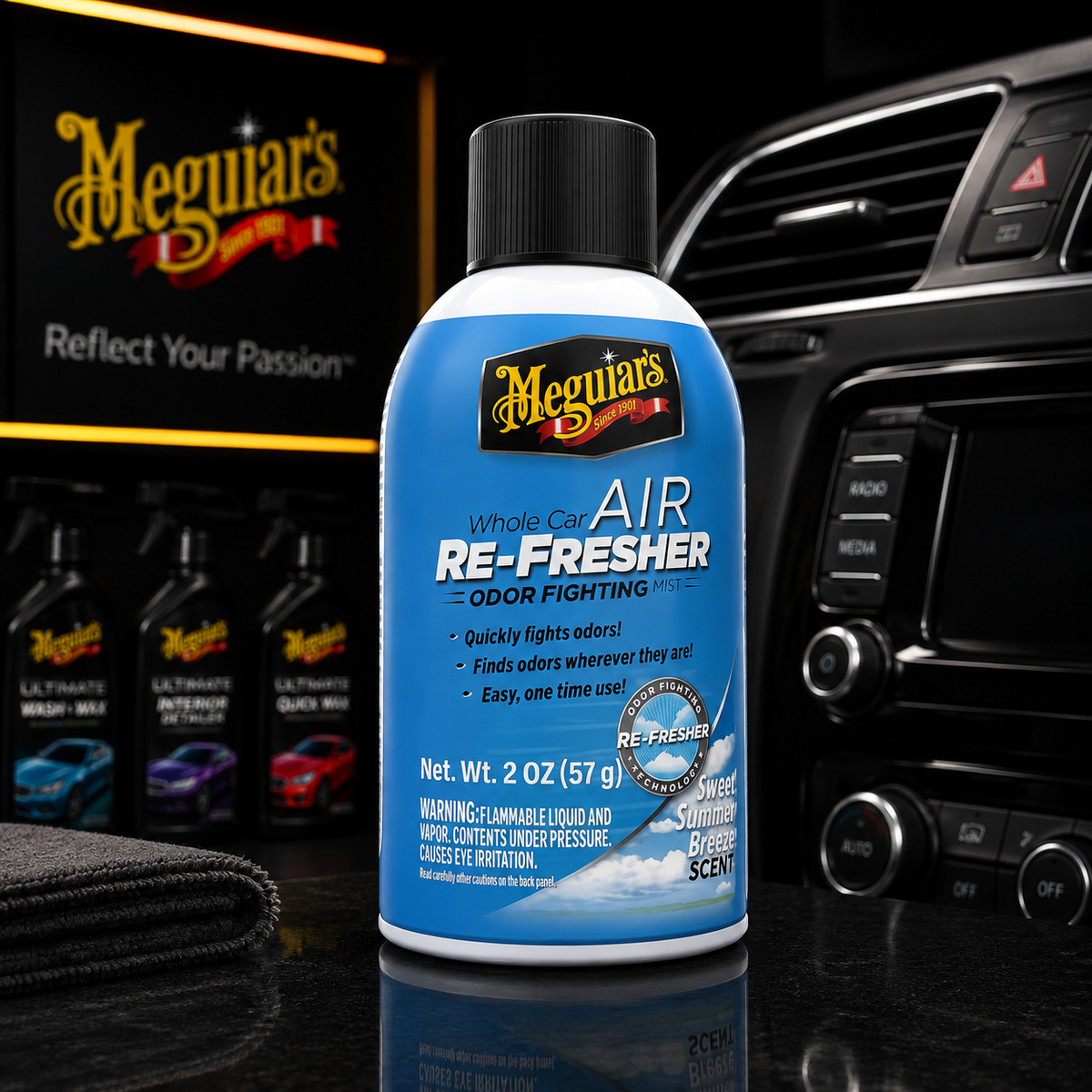 Meguiar's Summer Breeze Whole Car Air ReFresher, G16602, 2oz (USA IMPORT)