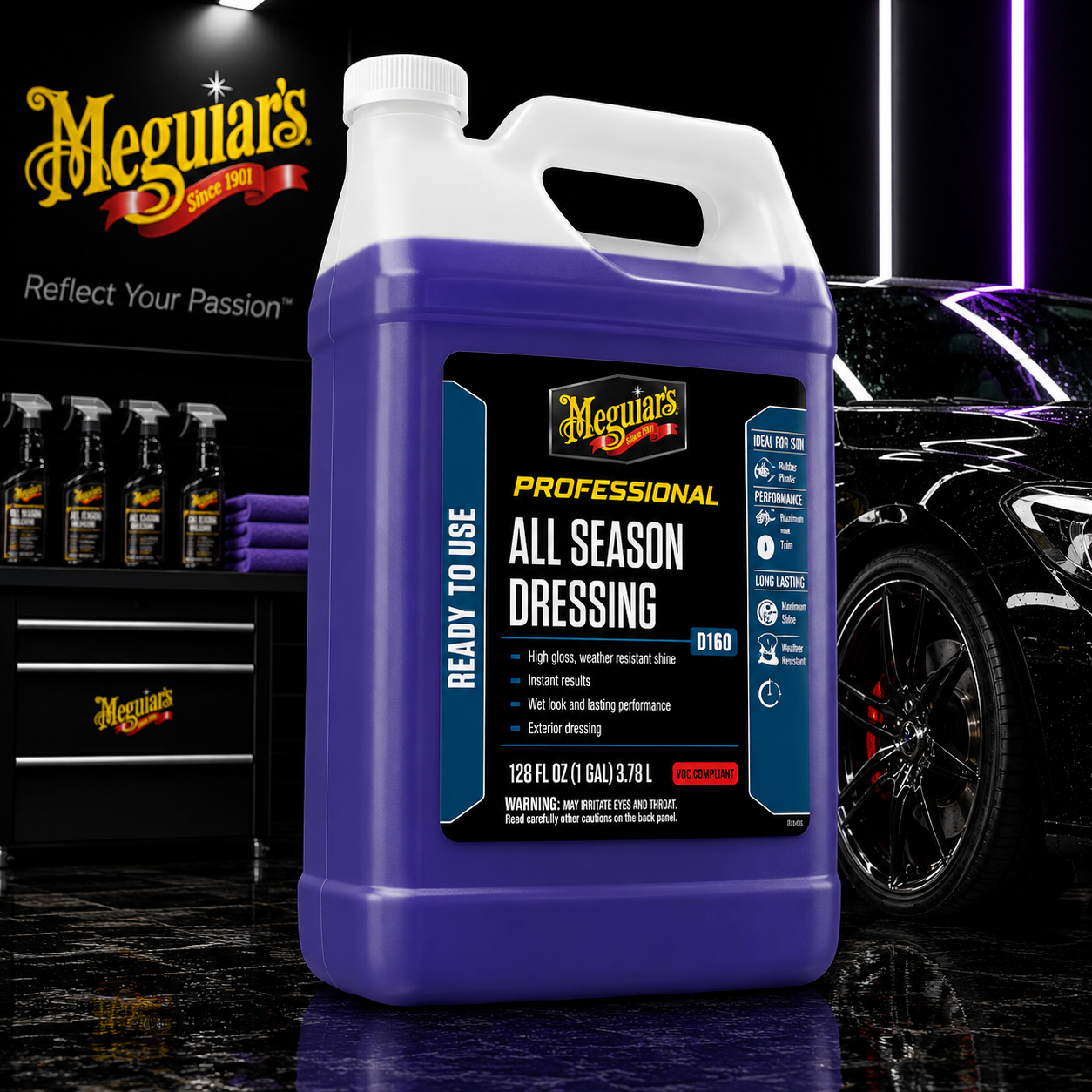 Meguiar's Professional Detailer All Season Dressing, D16001, 3.78 Liters (USA IMPORT)