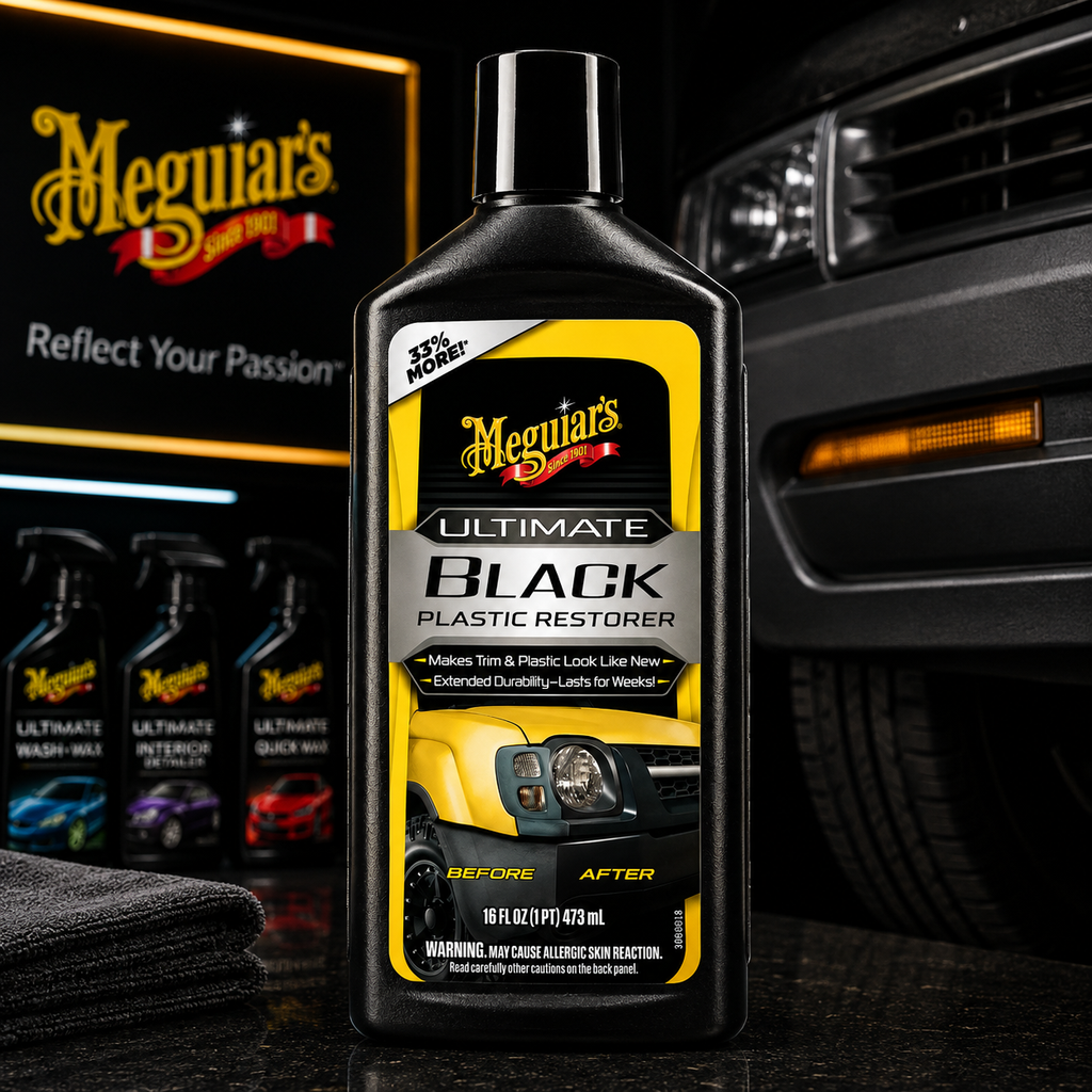 Meguiars Ultimate Black Plastic & Trim Restorer G15812EU 355ML (USA IMPORT)