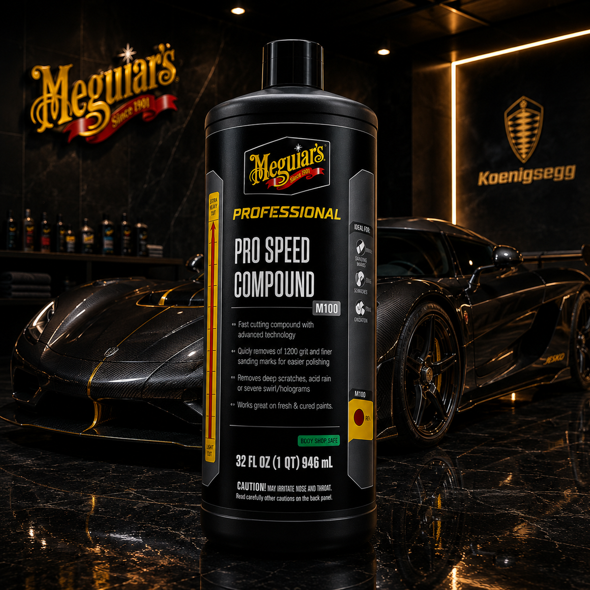 Meguiar's Professional M100 Pro Speed Compound, M10032, 32oz (USA IMPORT)