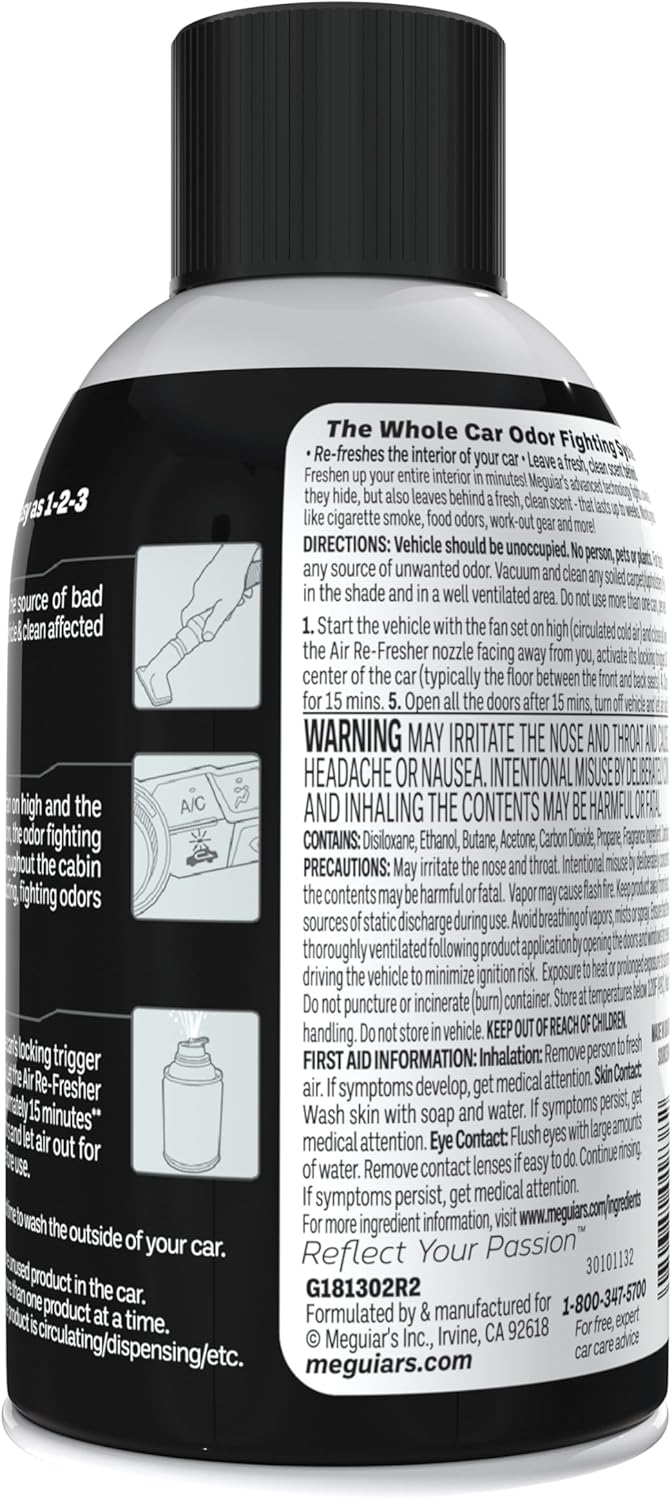 Meguiar's Black Chrome Whole Car Air ReFresher, G181302, 2oz (USA IMPORT)