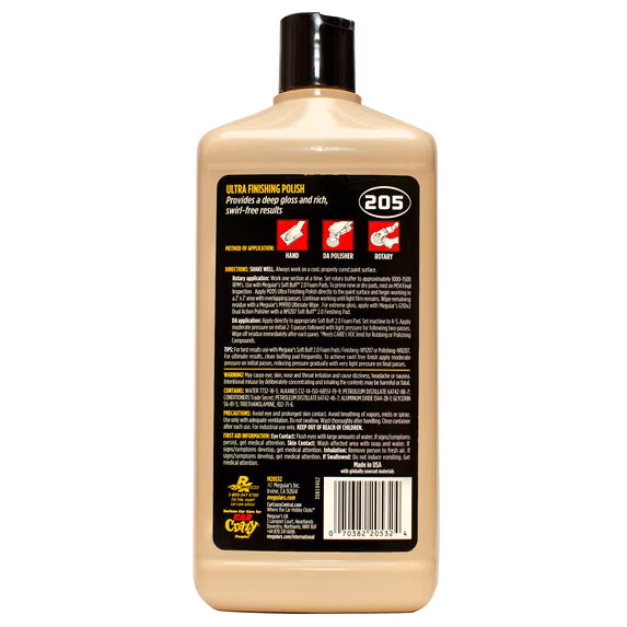 Meguiar's Pro M205 Ultra Finishing Polish Mirror Glaze, M20532, 32oz