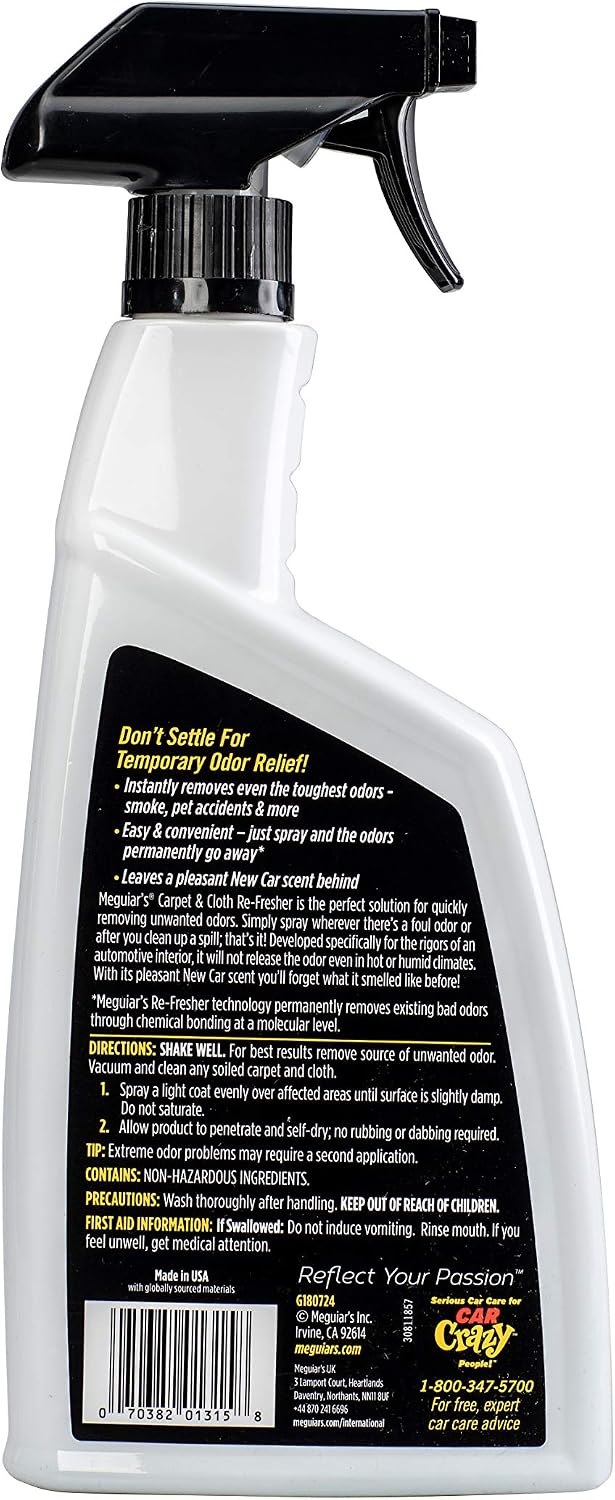 Meguiar's Carpet & Cloth Re-Fresher, G180724, 24oz (USA IMPORT)