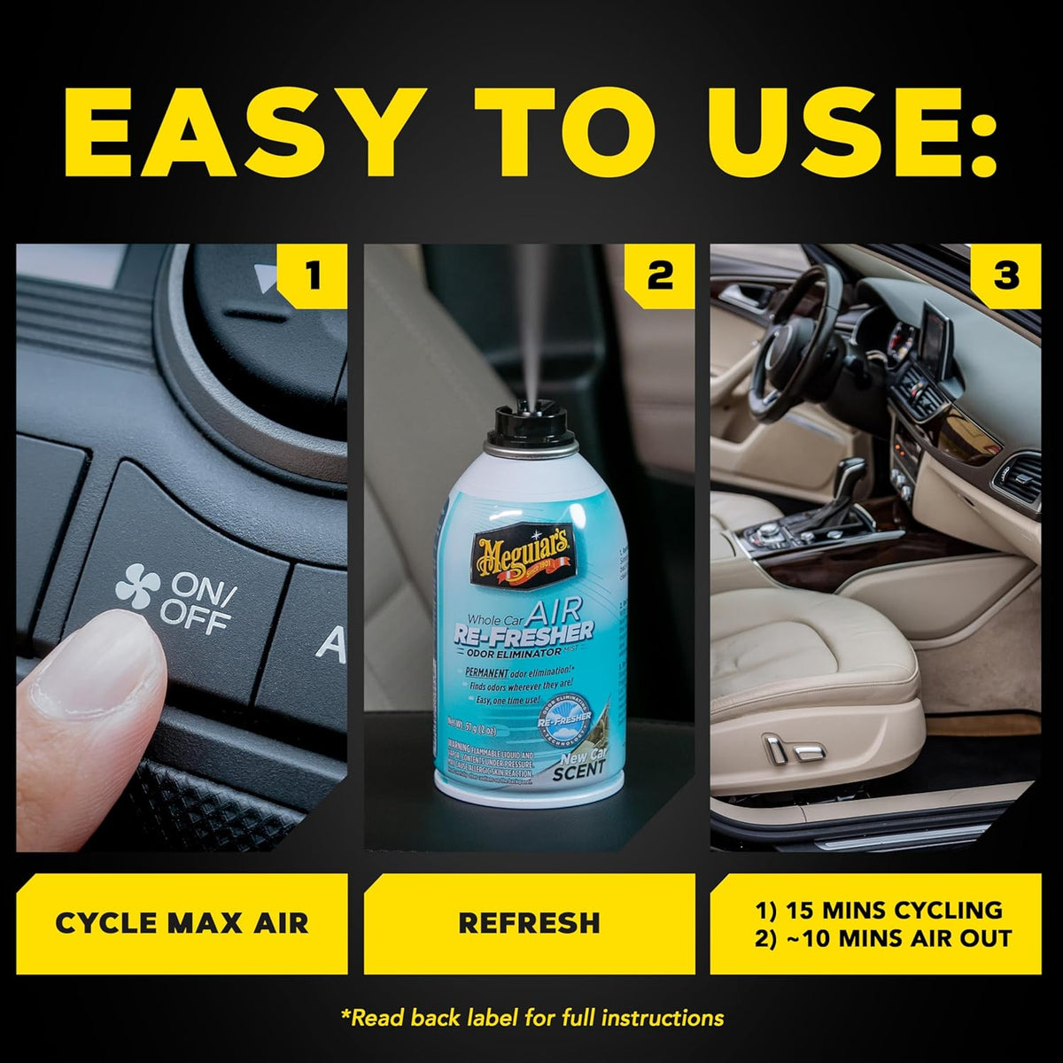 Meguiar's Summer Breeze Whole Car Air ReFresher, G16602, 2oz (USA IMPORT)