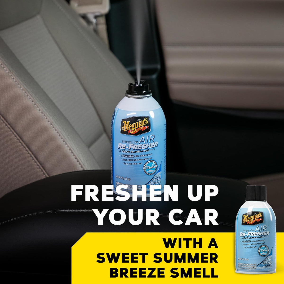 Meguiar's Summer Breeze Whole Car Air ReFresher, G16602, 2oz (USA IMPORT)