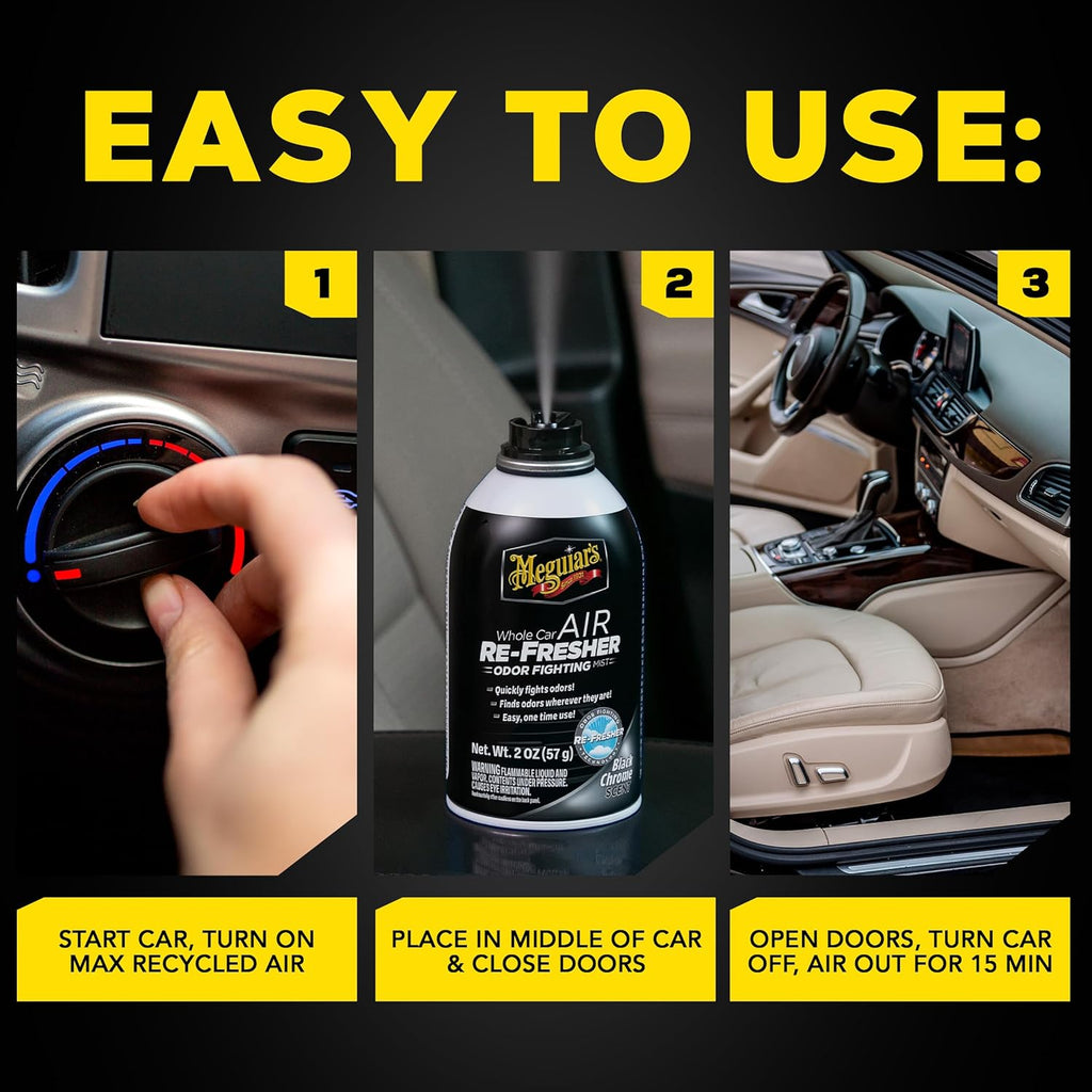 Meguiar's Black Chrome Whole Car Air ReFresher, G181302, 2oz (USA IMPORT)