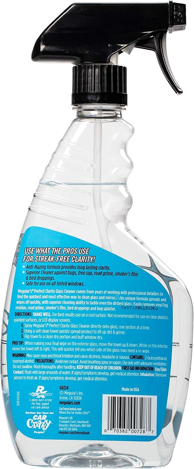 Meguiar's Perfect Clarity Glass Cleaner, G8224, 24oz (USA IMPORT)