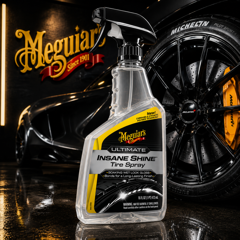Meguiar's Ultimate Insane Shine Tire Spray, G250816, 16oz USA IMPORT)