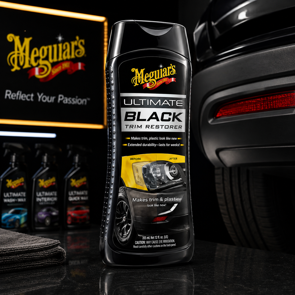 Meguiars Ultimate Black Plastic & Trim Restorer G15812EU 355ML (USA IMPORT)