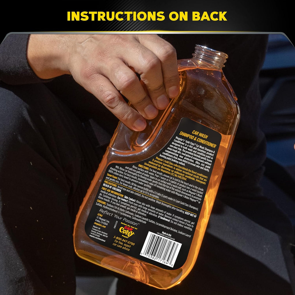 Meguiar's Gold Class Car Wash Shampoo & Conditioner, G7164, 64oz (USA IMPORT)