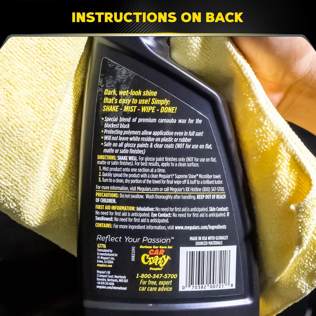 Meguiar's Gold Class Quik Wax, G7716, 16oz