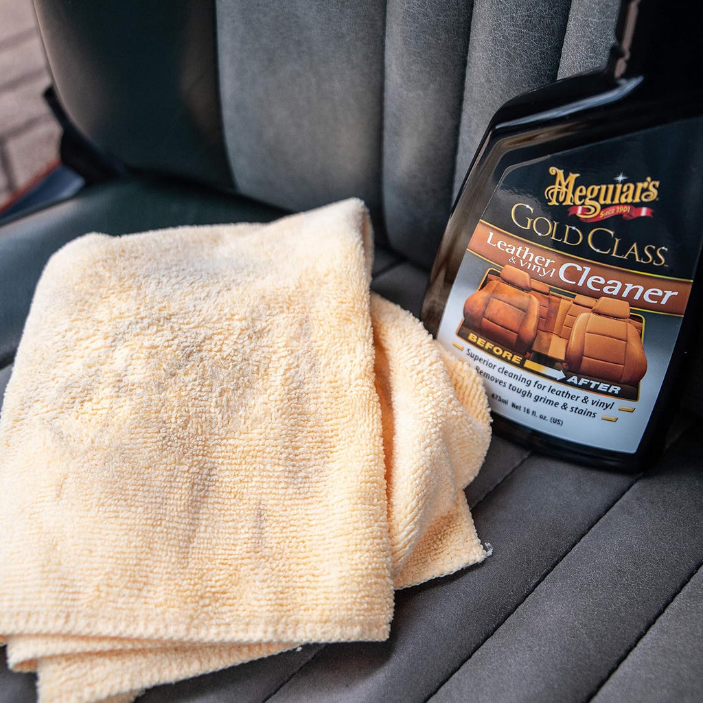 Meguiar's Gold Class Leather & Vinyl Cleaner, G18516, 16oz (USA IMPORT)