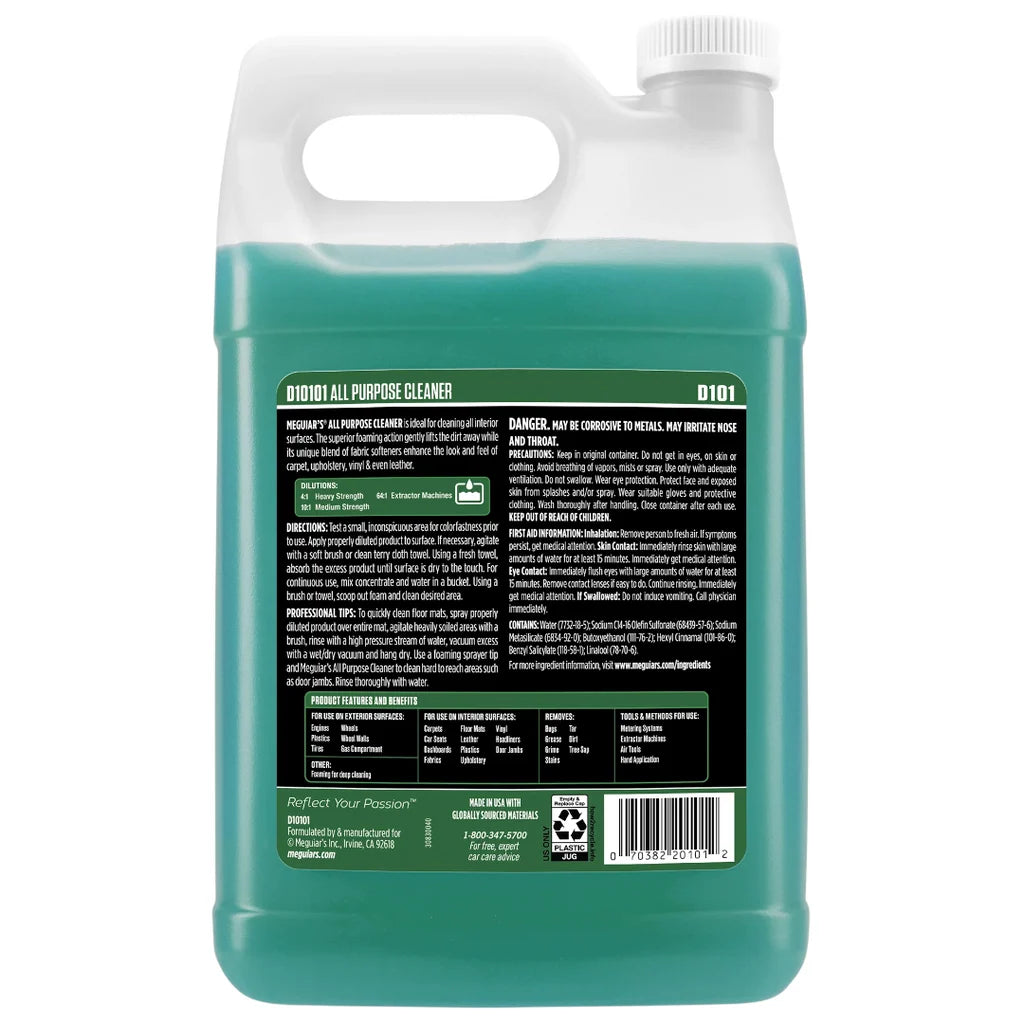 Meguiar's Professional Detailer All Purpose Cleaner, D10101, 1 Gallon/ 3.78 Liters (USA IMPORT)