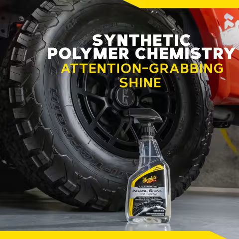 Meguiar's Ultimate Insane Shine Tire Spray, G250816, 16oz USA IMPORT)