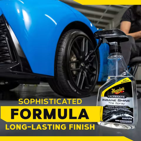 Meguiar's Ultimate Insane Shine Tire Spray, G250816, 16oz USA IMPORT)