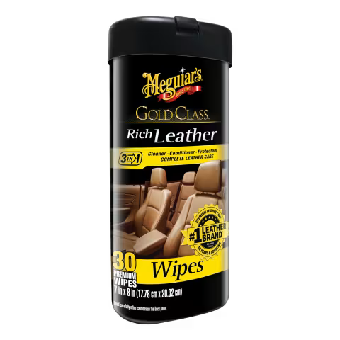Meguiar's Gold Class Rich Leather Wipes, G10900, 30ct (USA IMPORT)