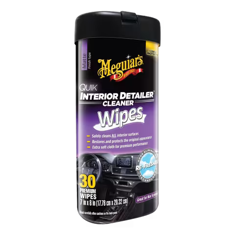 Meguiar's Quik Interior Detailer Wipes, G13600, 30ct (USA IMPORT)