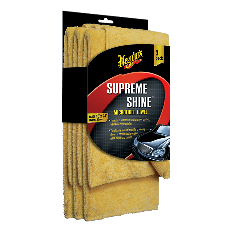 Meguiar's Supreme Shine Microfiber Towel - (3 Pack) X2020EU (USA IMPORT)