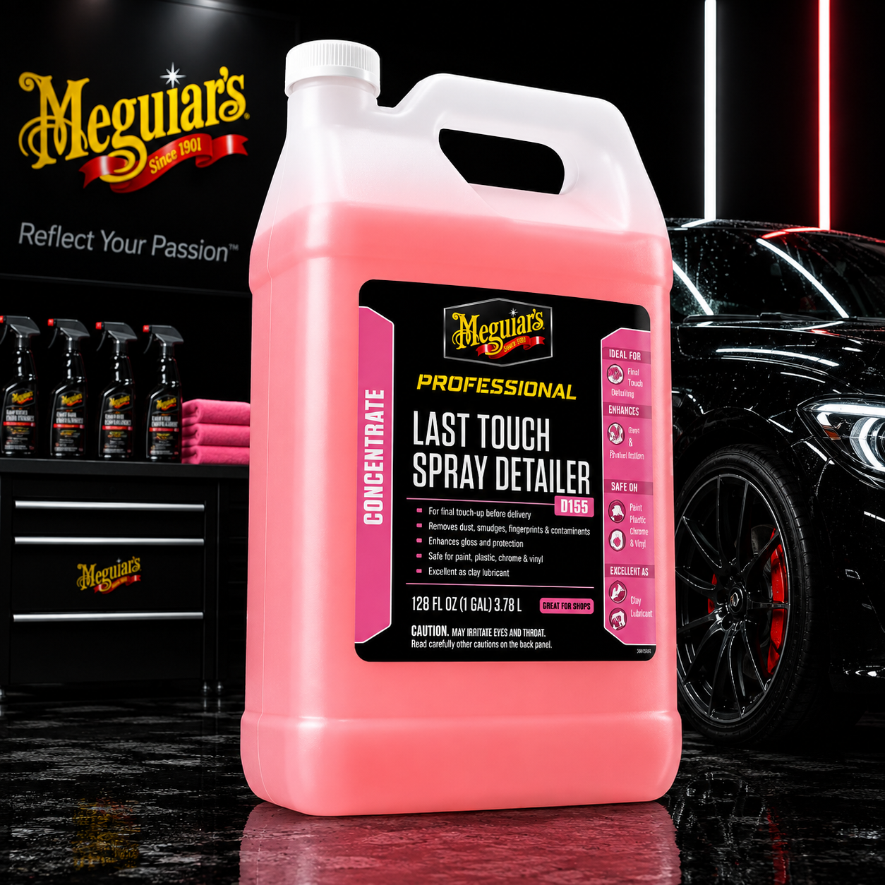 Meguiar's Professional Detailer Last Touch Spray Detailer, D15501, 1gal(USA IMPORT)