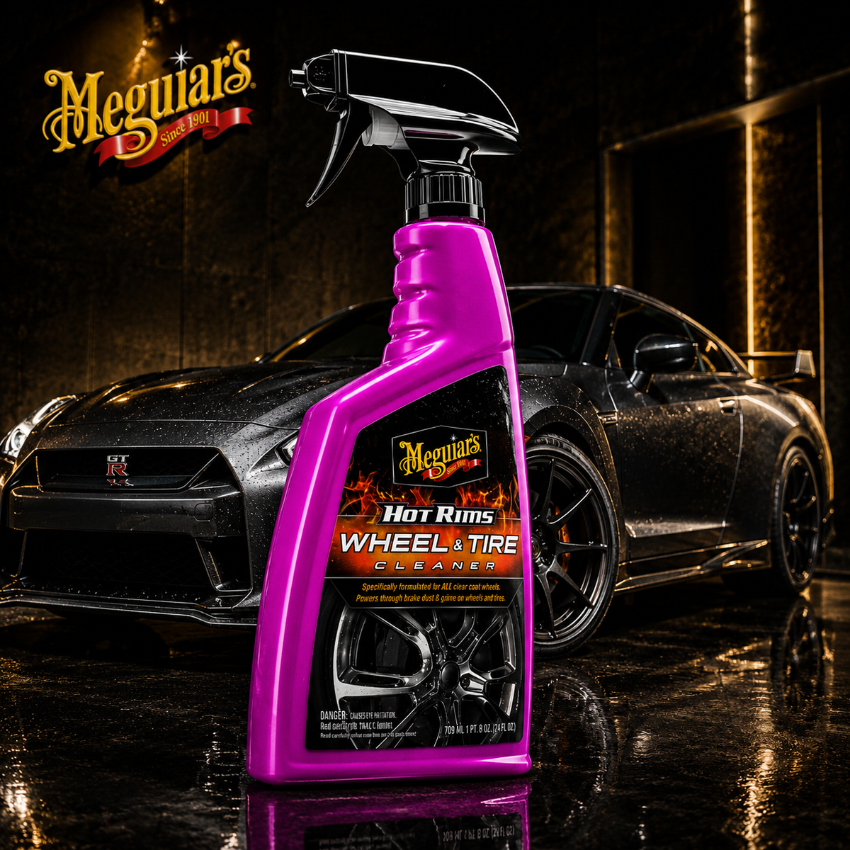Meguiar's Hot Rims All Wheel Cleaner G9524C, G9524, 24oz (USA IMPORT)