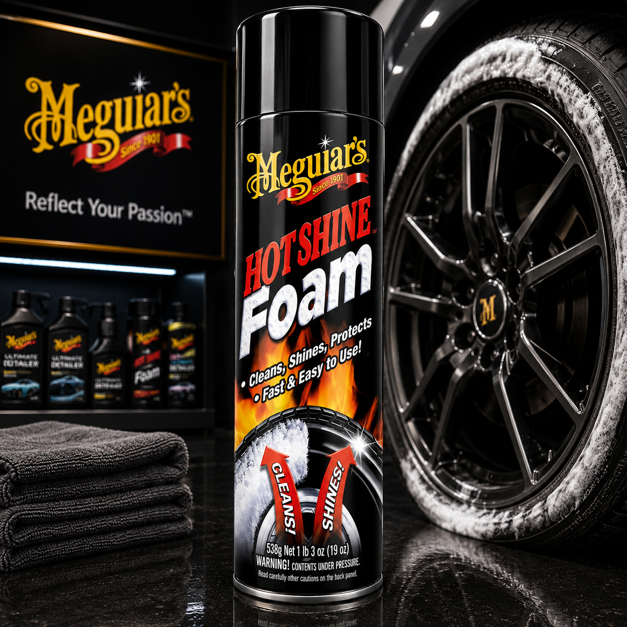 Meguiar's Hot Shine Tire Foam 19oz G13919 (USA IMPORT)
