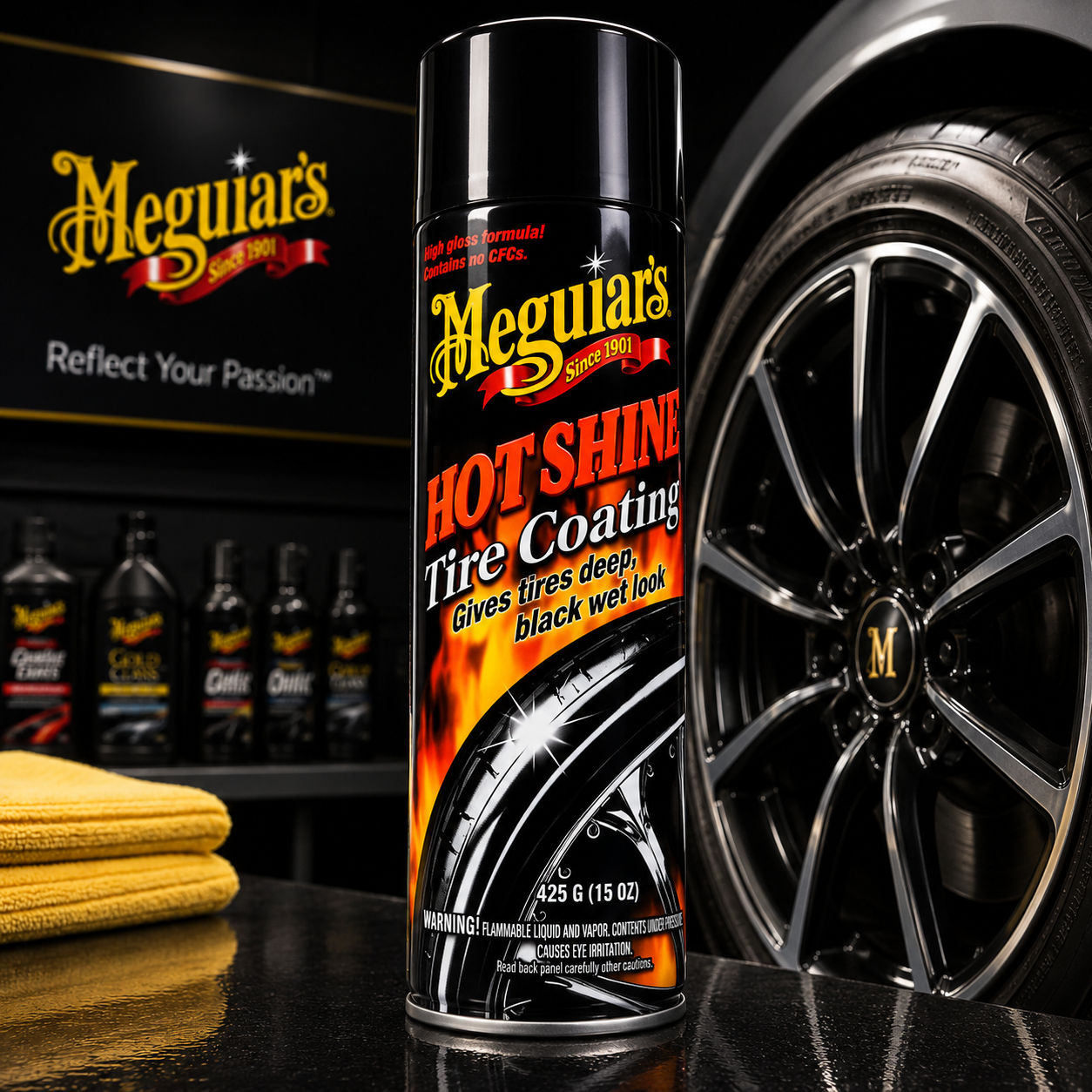 Meguiar's Hot Shine High Gloss Tire Coating, G13815, 15oz (USA IMPORT)