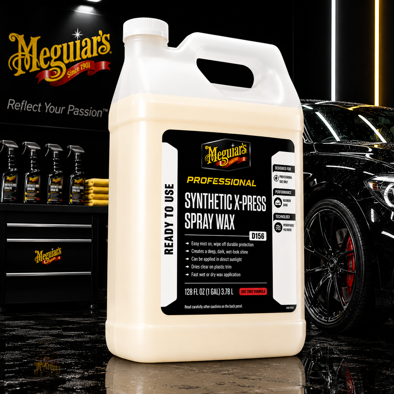 Meguiar's Professional Synthetic X-Press Spray Wax D15601 - 3.78 Liter (USA IMPORT)
