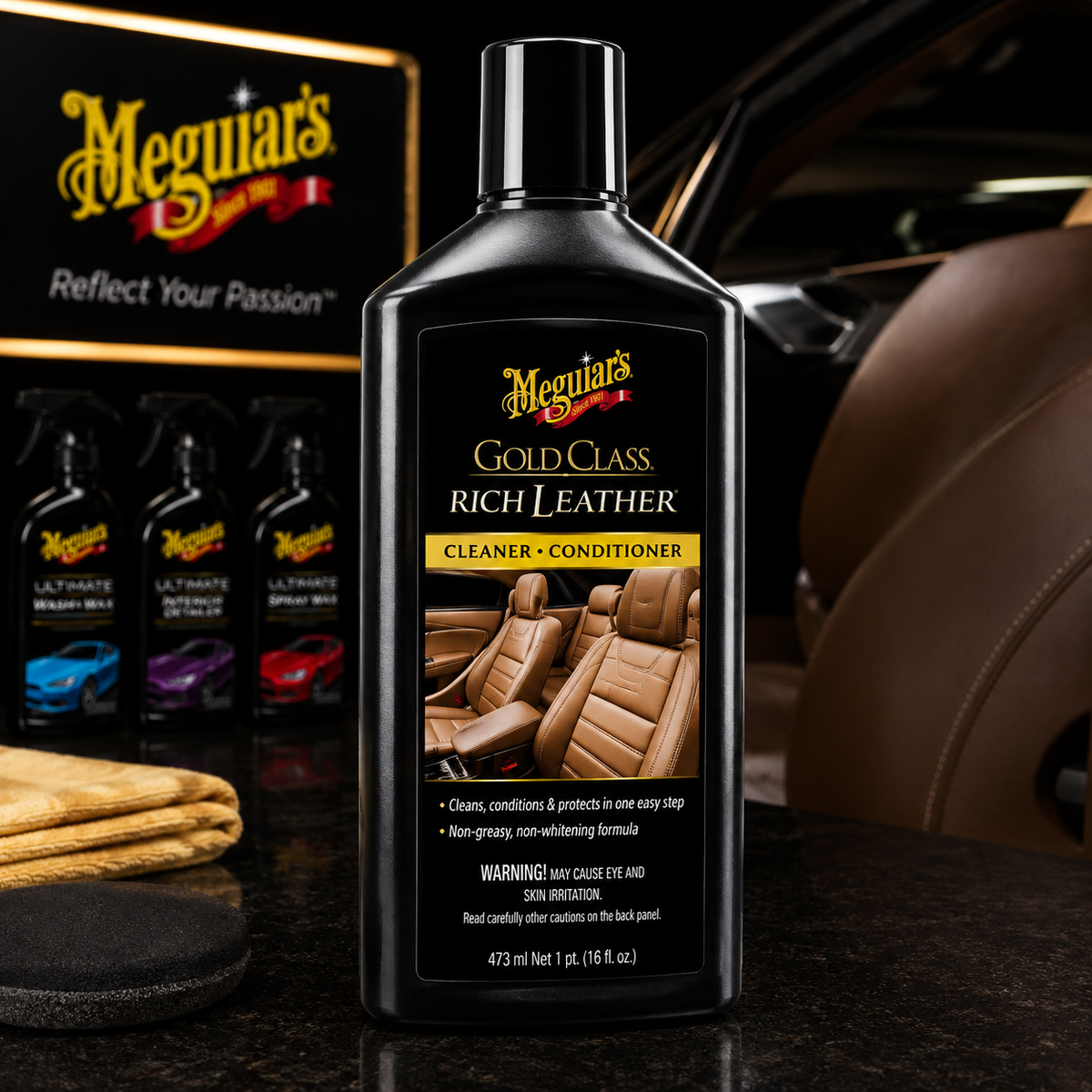 Meguiar’s Gold Class Rich Leather Cleaner / Conditioner 473ml G17916 (USA IMPORT)
