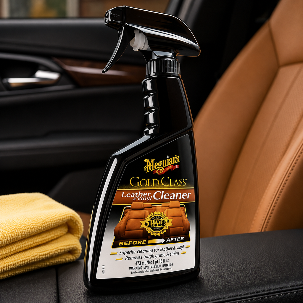 Meguiar's Gold Class Leather & Vinyl Cleaner, G18516, 16oz (USA IMPORT)
