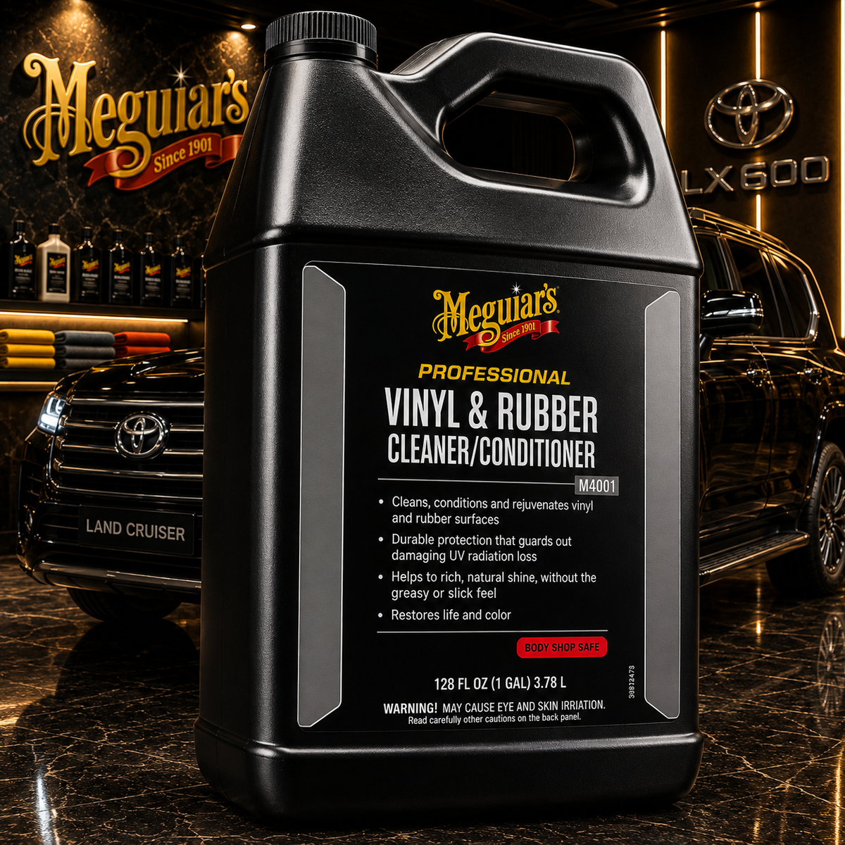 Meguiar's Professional M40 Vinyl & Rubber Cleaner & Conditioner, M4001, 1gal (USA IMPORT)