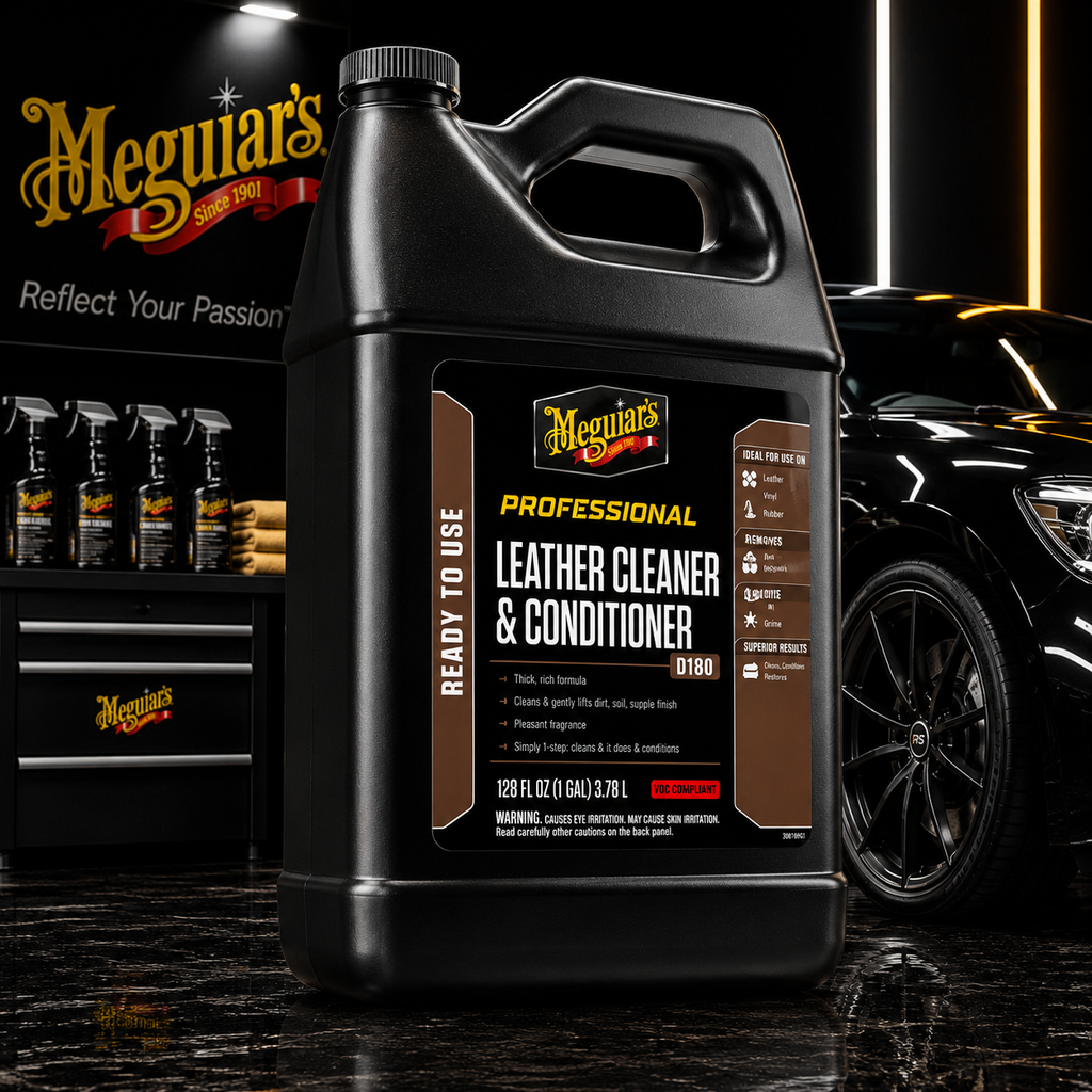 Meguiar's Professional Detailer Leather Cleaner & Conditioner, D18001, 3.78 Liters (USA IMPORT)